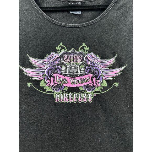 Bikefest Size L Black Las Vegas 2013 Tank Top Biker Motorcycle Harley - Picture 2 of 6